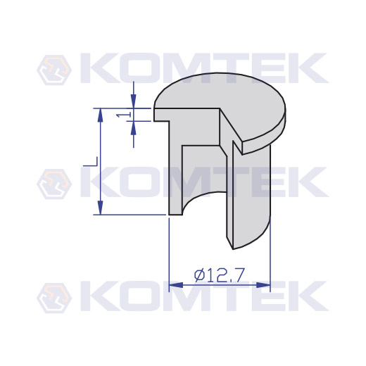 GB-93S Nit stalowy, drążony GB-93 12,7x12,7L